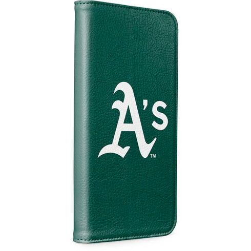 MLB Oakland Athletics - Solid Distressed iPhone 15 Pro Folio Case