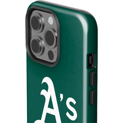MLB Oakland Athletics - Solid Distressed iPhone 15 Pro Impact Case