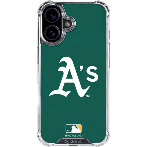 MLB Oakland Athletics - Solid Distressed iPhone 16 Clear Case