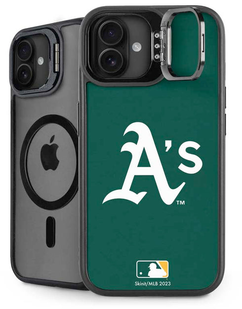 MLB Oakland Athletics - Solid Distressed iPhone 16 Kickstand Case