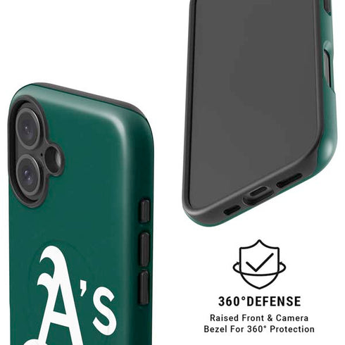 MLB Oakland Athletics - Solid Distressed iPhone 16 Magsafe Impact Case