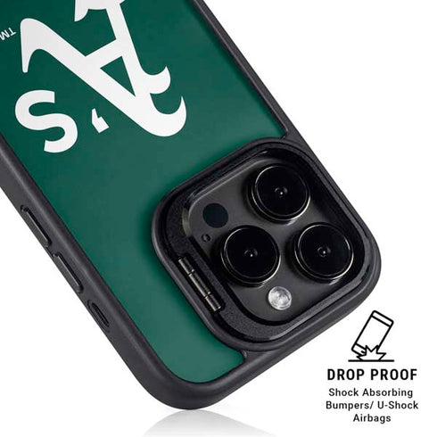 MLB Oakland Athletics - Solid Distressed iPhone 16 Pro Kickstand Case