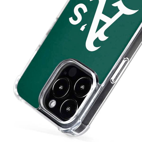 MLB Oakland Athletics - Solid Distressed iPhone 16 Pro MagSafe Case