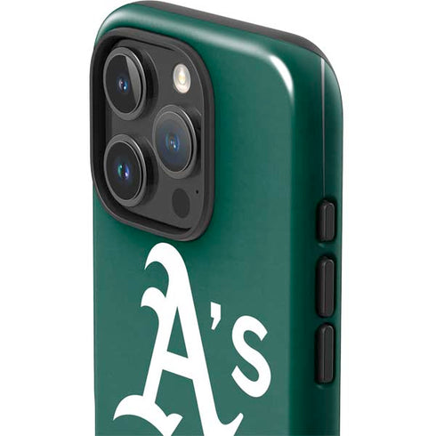 MLB Oakland Athletics - Solid Distressed iPhone 16 Pro Max Impact Case