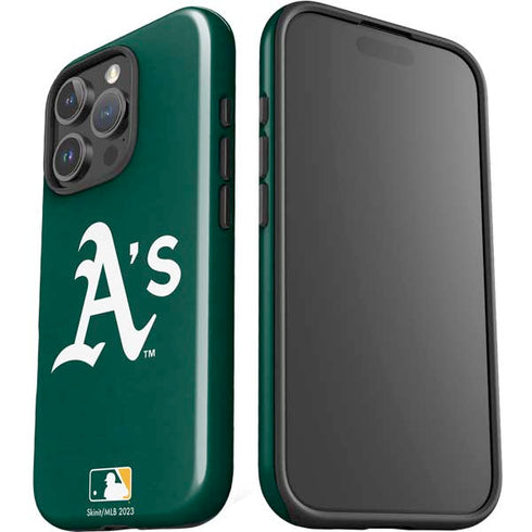 MLB Oakland Athletics - Solid Distressed iPhone 16 Pro Max Impact Case