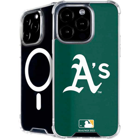 MLB Oakland Athletics - Solid Distressed iPhone 16 Pro Max MagSafe Case