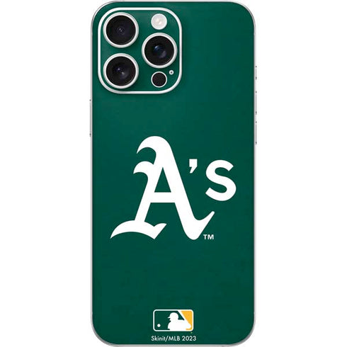 MLB Oakland Athletics - Solid Distressed iPhone 16 Pro Max Skin
