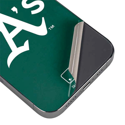 MLB Oakland Athletics - Solid Distressed iPhone 16 Pro Max Skin