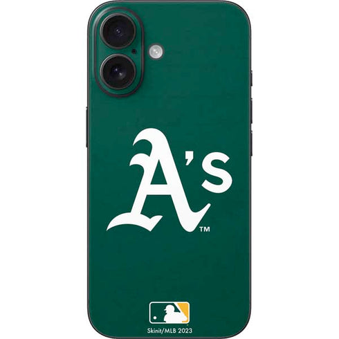 MLB Oakland Athletics - Solid Distressed iPhone 16 Skin