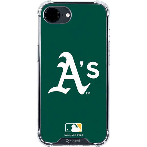 MLB Oakland Athletics - Solid Distressed iPhone 16e Clear Case