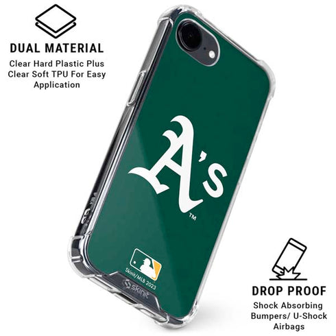 MLB Oakland Athletics - Solid Distressed iPhone 16e Clear Case