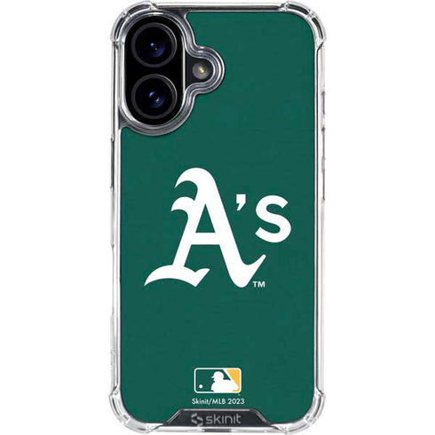 MLB Oakland Athletics - Solid Distressed iPhone 17 Clear Case