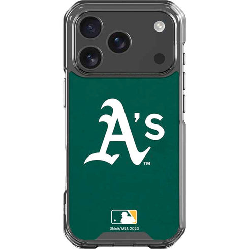MLB Oakland Athletics - Solid Distressed iPhone 18 Pro Clear Case