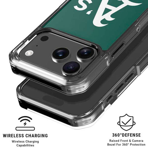 MLB Oakland Athletics - Solid Distressed iPhone 18 Pro Clear Case