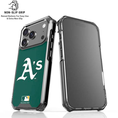 MLB Oakland Athletics - Solid Distressed iPhone 18 Pro Clear Case