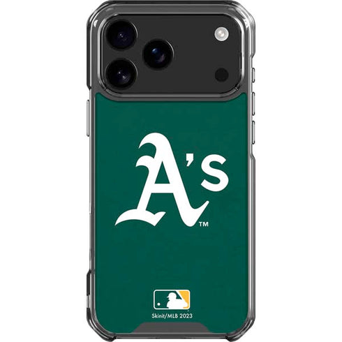 MLB Oakland Athletics - Solid Distressed iPhone 18 Pro Max Clear Case