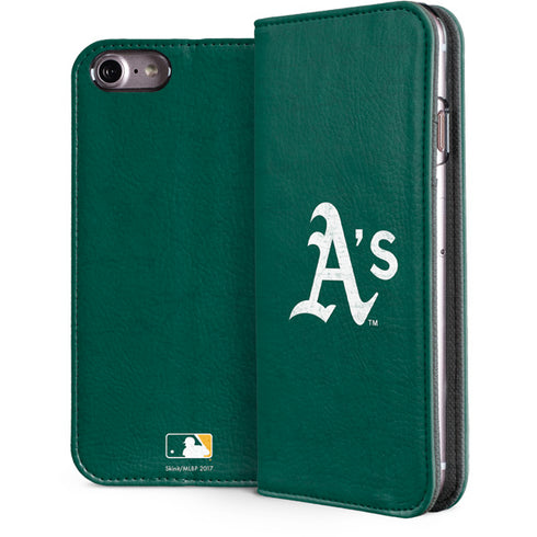 MLB Oakland Athletics - Solid Distressed iPhone 8 Folio Case