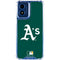 MLB Oakland Athletics - Solid Distressed Moto G 5G (2024) Clear Case