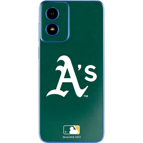 MLB Oakland Athletics - Solid Distressed Moto G Play 4G (2024) Skin