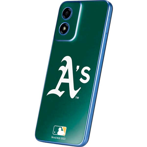 MLB Oakland Athletics - Solid Distressed Moto G Play 4G (2024) Skin