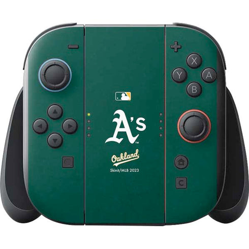 MLB Oakland Athletics - Solid Distressed Nintendo Switch 2 (2025) with Joy-Con Skin