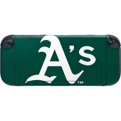 MLB Oakland Athletics - Solid Distressed Nintendo Switch 2 (2025) with Joy-Con Skin
