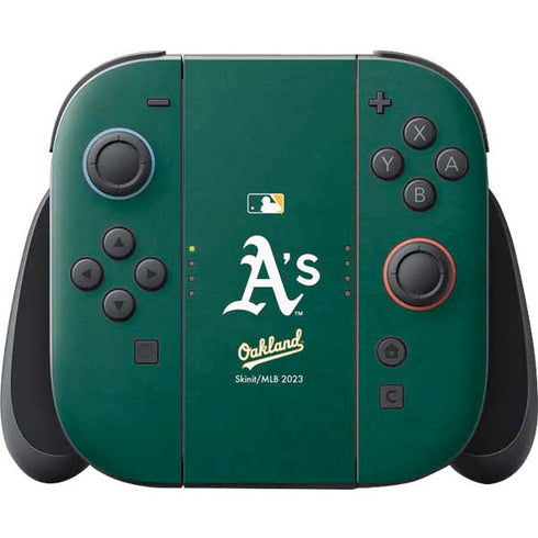 MLB Oakland Athletics - Solid Distressed Nintendo Skins