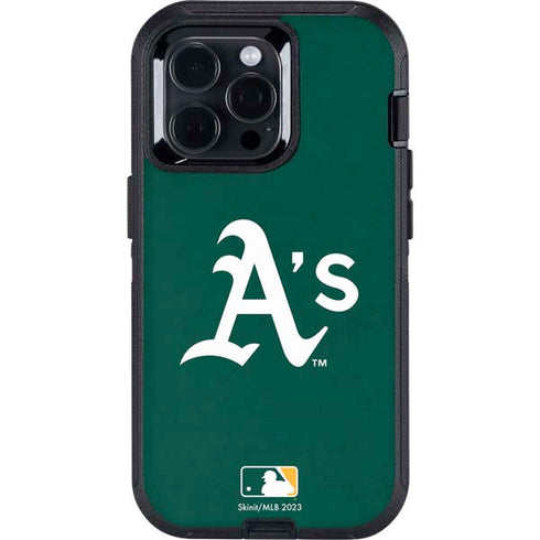 MLB Oakland Athletics - Solid Distressed Otterbox Defender iPhone Skin