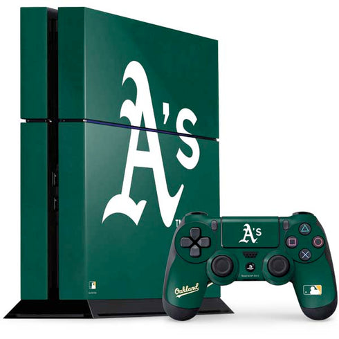 MLB Oakland Athletics - Solid Distressed PlayStation PS4 Skins