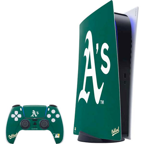 MLB Oakland Athletics - Solid Distressed PlayStation PS5 Skins
