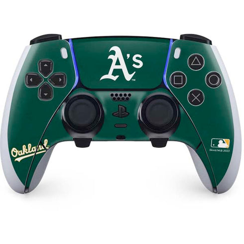 MLB Oakland Athletics - Solid Distressed PS5 DualSense Edge Pro Controller Skin