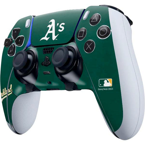 MLB Oakland Athletics - Solid Distressed PS5 DualSense Edge Pro Controller Skin