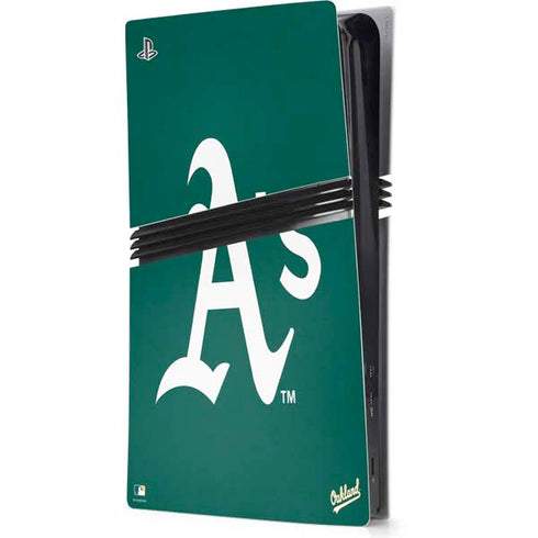 MLB Oakland Athletics - Solid Distressed PS5 Pro Console Skin