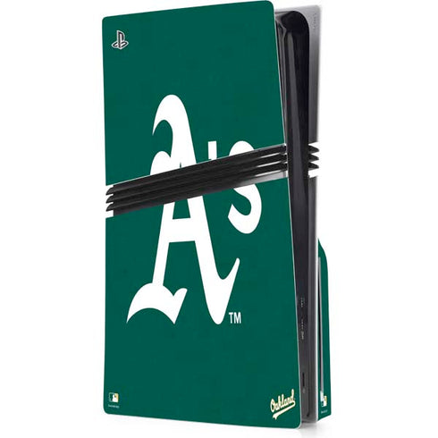 MLB Oakland Athletics - Solid Distressed PS5 Pro Disk Console Skin