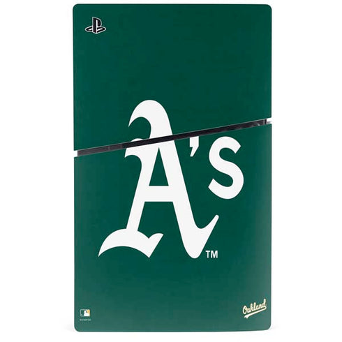 MLB Oakland Athletics - Solid Distressed PS5 Slim Digital Edition Console Skin