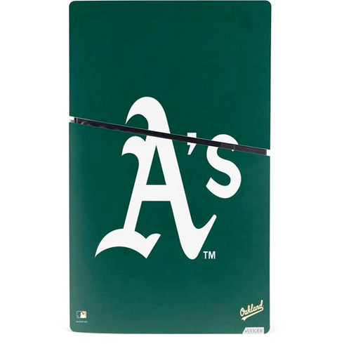 MLB Oakland Athletics - Solid Distressed PS5 Slim Digital Edition Console Skin