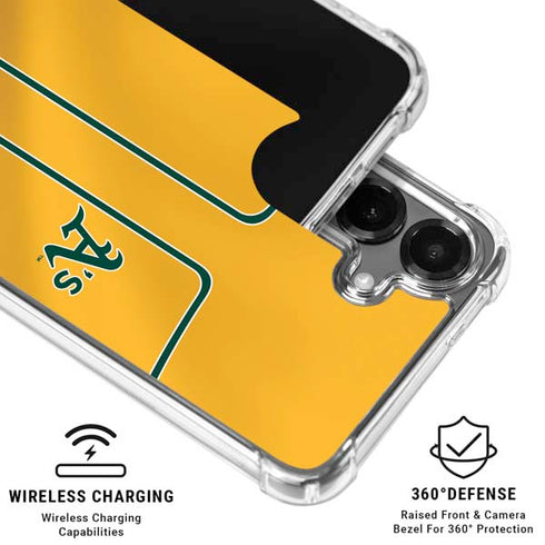 MLB Oakland Athletics Alternate Jersey Galaxy S26 Plus Clear Case