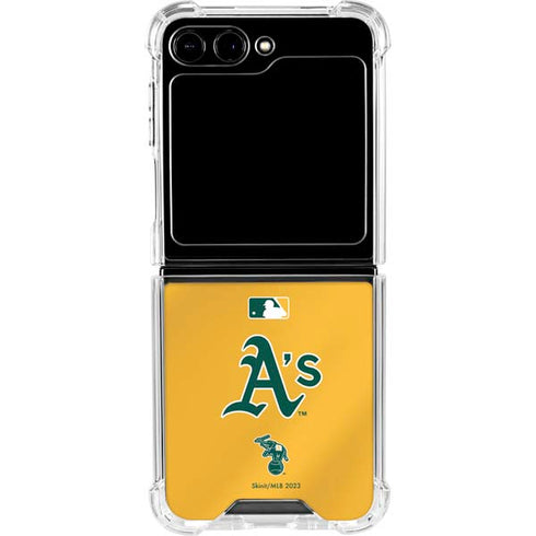 MLB Oakland Athletics Alternate Jersey Galaxy Z Flip6 Clear Case