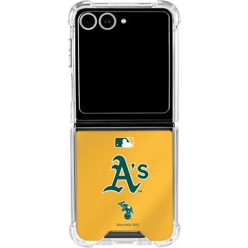 MLB Oakland Athletics Alternate Jersey Galaxy Z Flip7 Clear Case