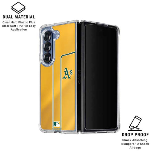 MLB Oakland Athletics Alternate Jersey Galaxy Z Fold7 Clear Case