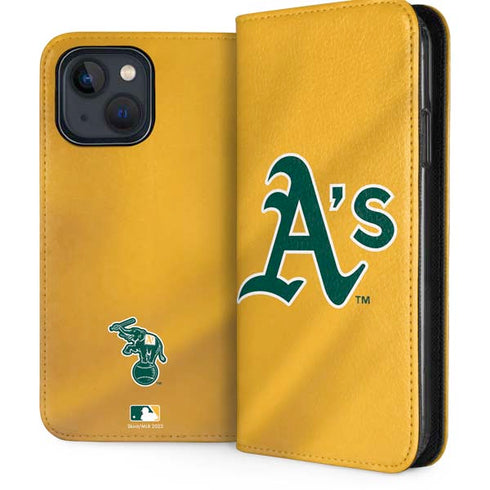 MLB Oakland Athletics Alternate Jersey iPhone 15 Plus Folio Case