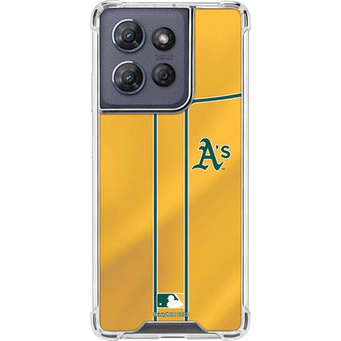 MLB Oakland Athletics Alternate Jersey Moto G 5G (2025) Clear Case