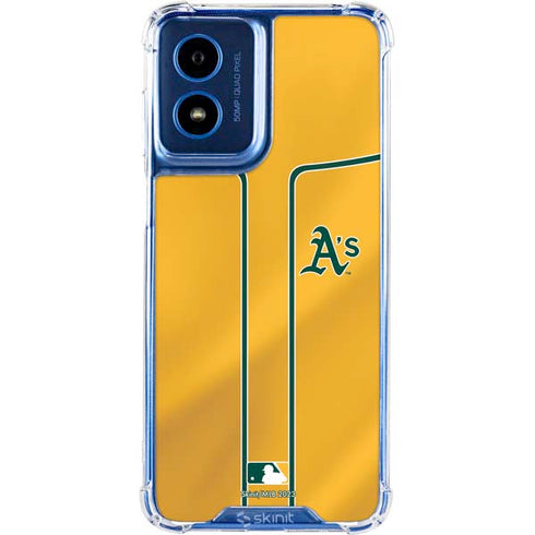 MLB Oakland Athletics Alternate Jersey Moto G 5G (2024) Clear Case