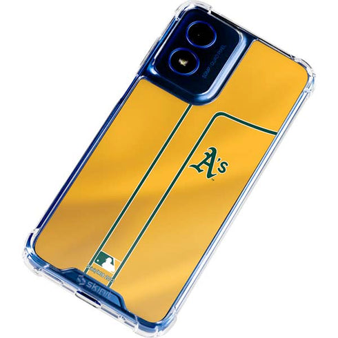 MLB Oakland Athletics Alternate Jersey Moto G Play 4G (2024) Clear Case