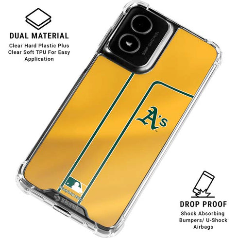 MLB Oakland Athletics Alternate Jersey Moto G Power 5G (2024) Clear Case