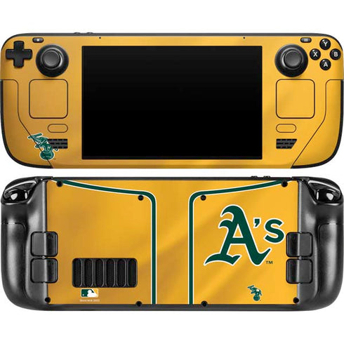 MLB Oakland Athletics Alternate Jersey Steam Deck Handheld Gaming Computer OLED Skin