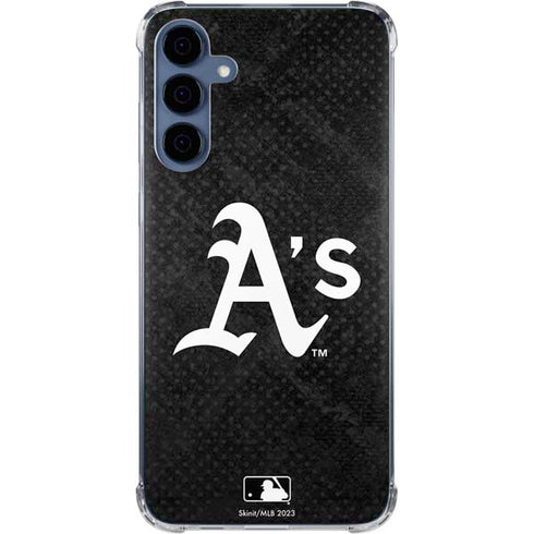 MLB Oakland Athletics Dark Wash Galaxy A55 5G Clear Case