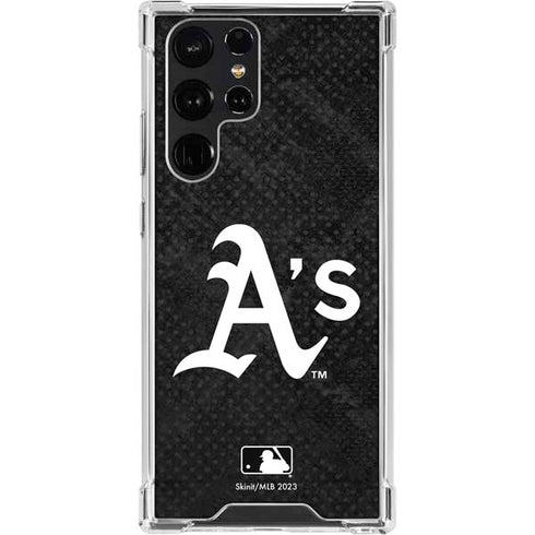 MLB Oakland Athletics Dark Wash Galaxy S23 Ultra Clear Case