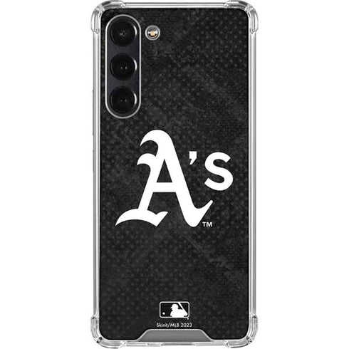 MLB Oakland Athletics Dark Wash Galaxy S24 FE Clear Case