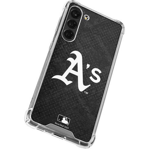 MLB Oakland Athletics Dark Wash Galaxy S24 FE Clear Case